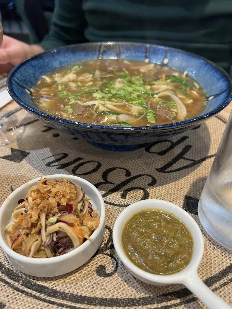 Hand Pulled Noodles in Broth